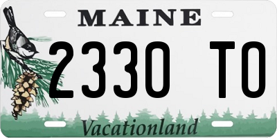 ME license plate 2330TO