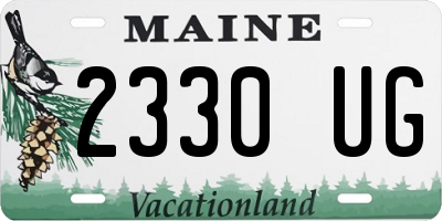 ME license plate 2330UG