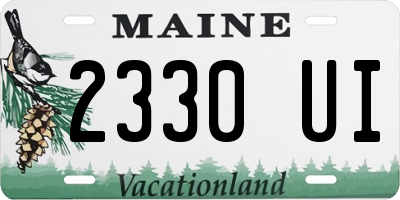 ME license plate 2330UI