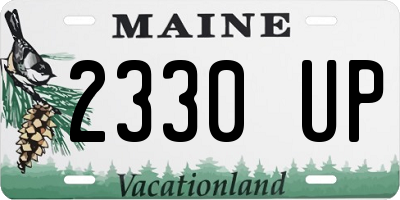 ME license plate 2330UP
