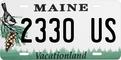 ME license plate 2330US