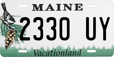 ME license plate 2330UY