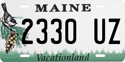 ME license plate 2330UZ