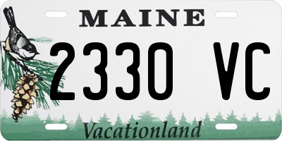 ME license plate 2330VC