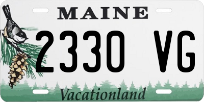 ME license plate 2330VG