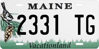 ME license plate 2331TG