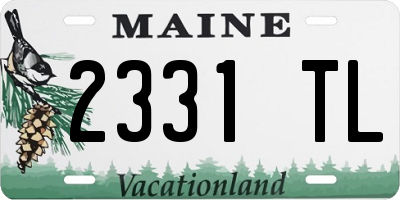 ME license plate 2331TL
