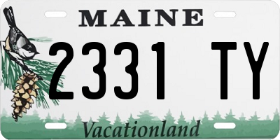 ME license plate 2331TY