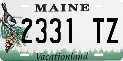 ME license plate 2331TZ
