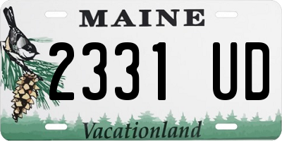 ME license plate 2331UD