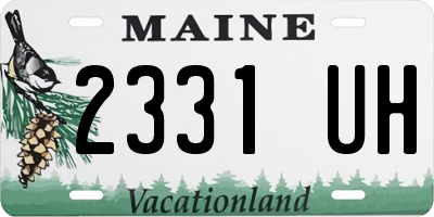 ME license plate 2331UH