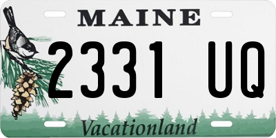 ME license plate 2331UQ