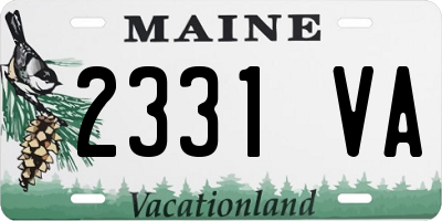 ME license plate 2331VA