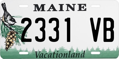 ME license plate 2331VB