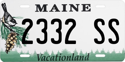 ME license plate 2332SS