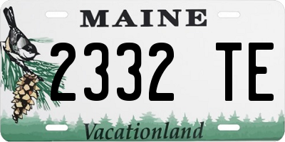 ME license plate 2332TE
