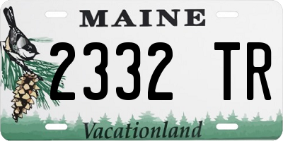 ME license plate 2332TR