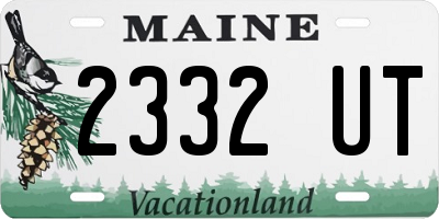 ME license plate 2332UT