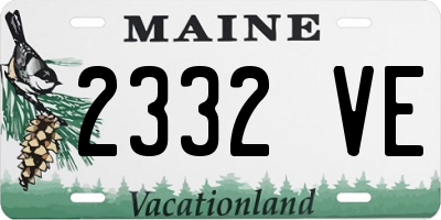 ME license plate 2332VE