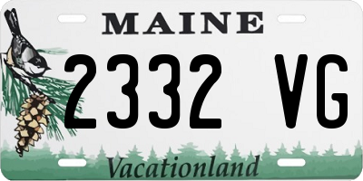 ME license plate 2332VG