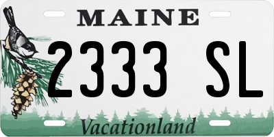 ME license plate 2333SL