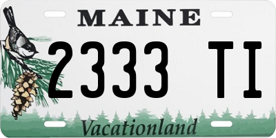 ME license plate 2333TI