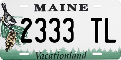 ME license plate 2333TL