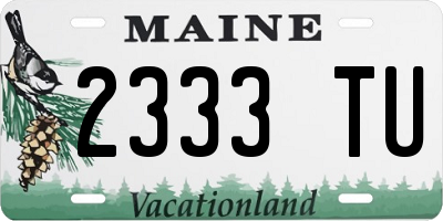 ME license plate 2333TU