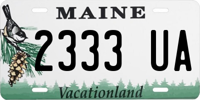 ME license plate 2333UA