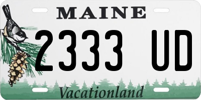 ME license plate 2333UD