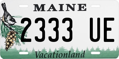 ME license plate 2333UE