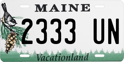 ME license plate 2333UN