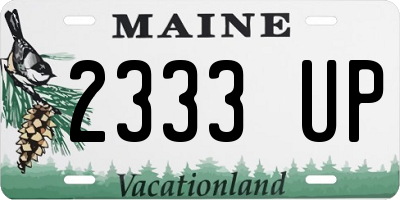 ME license plate 2333UP