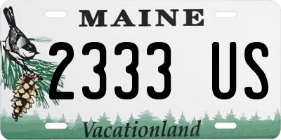 ME license plate 2333US