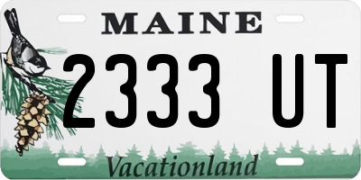 ME license plate 2333UT