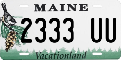 ME license plate 2333UU