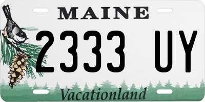 ME license plate 2333UY