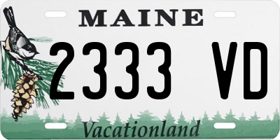 ME license plate 2333VD
