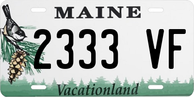 ME license plate 2333VF