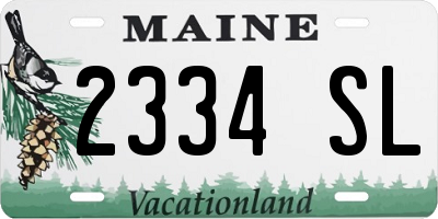 ME license plate 2334SL