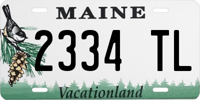 ME license plate 2334TL