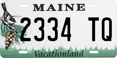 ME license plate 2334TQ