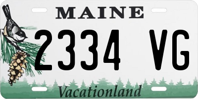 ME license plate 2334VG