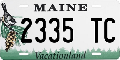 ME license plate 2335TC