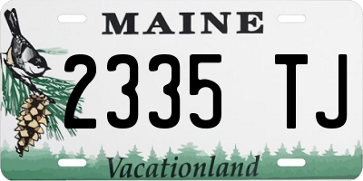 ME license plate 2335TJ