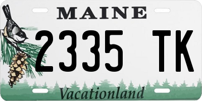 ME license plate 2335TK