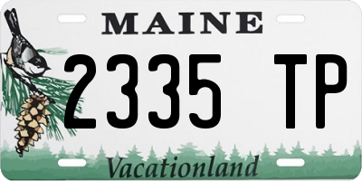 ME license plate 2335TP