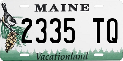 ME license plate 2335TQ