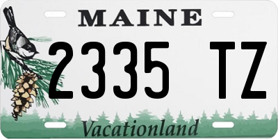 ME license plate 2335TZ