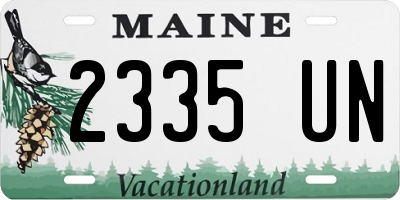 ME license plate 2335UN